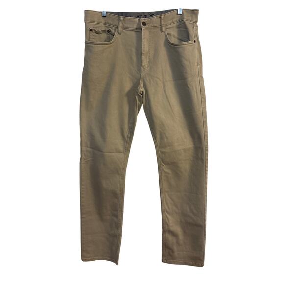 PRE-LOVED IZOD CASUAL KHAKI FLAT FRONT SLACKS SIZE 34X34 - Picture 1 of 5